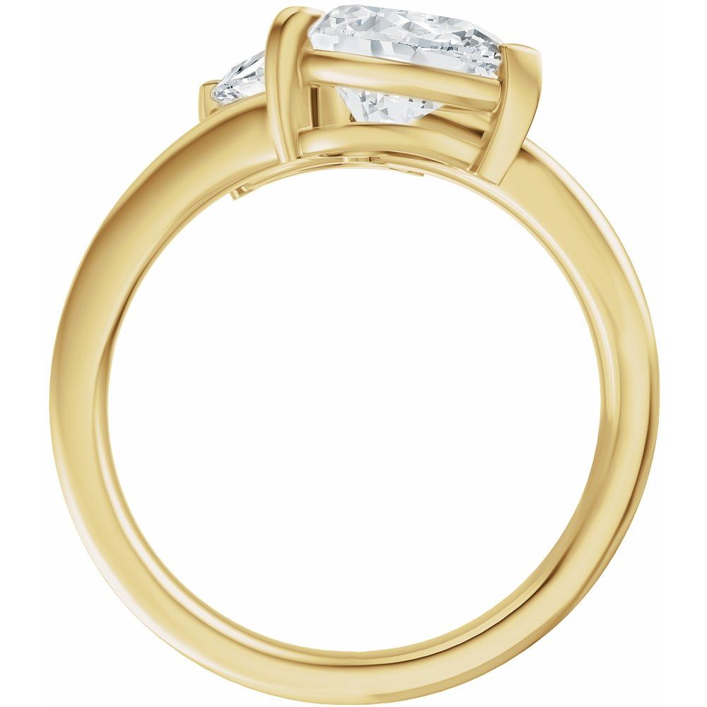 Leslie Pear 2 Stone Lab Diamond Ring