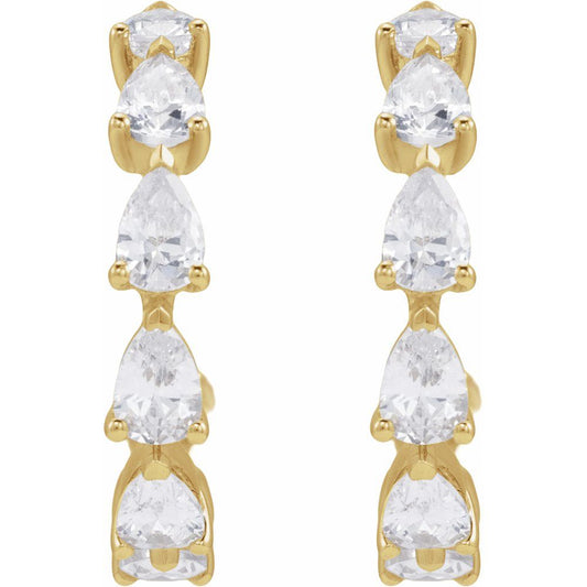 Ella Pear Hoops