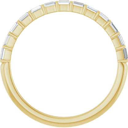 Merritt Baguette Diamond Band - 2 x 1 mm - 14K Yellow Gold