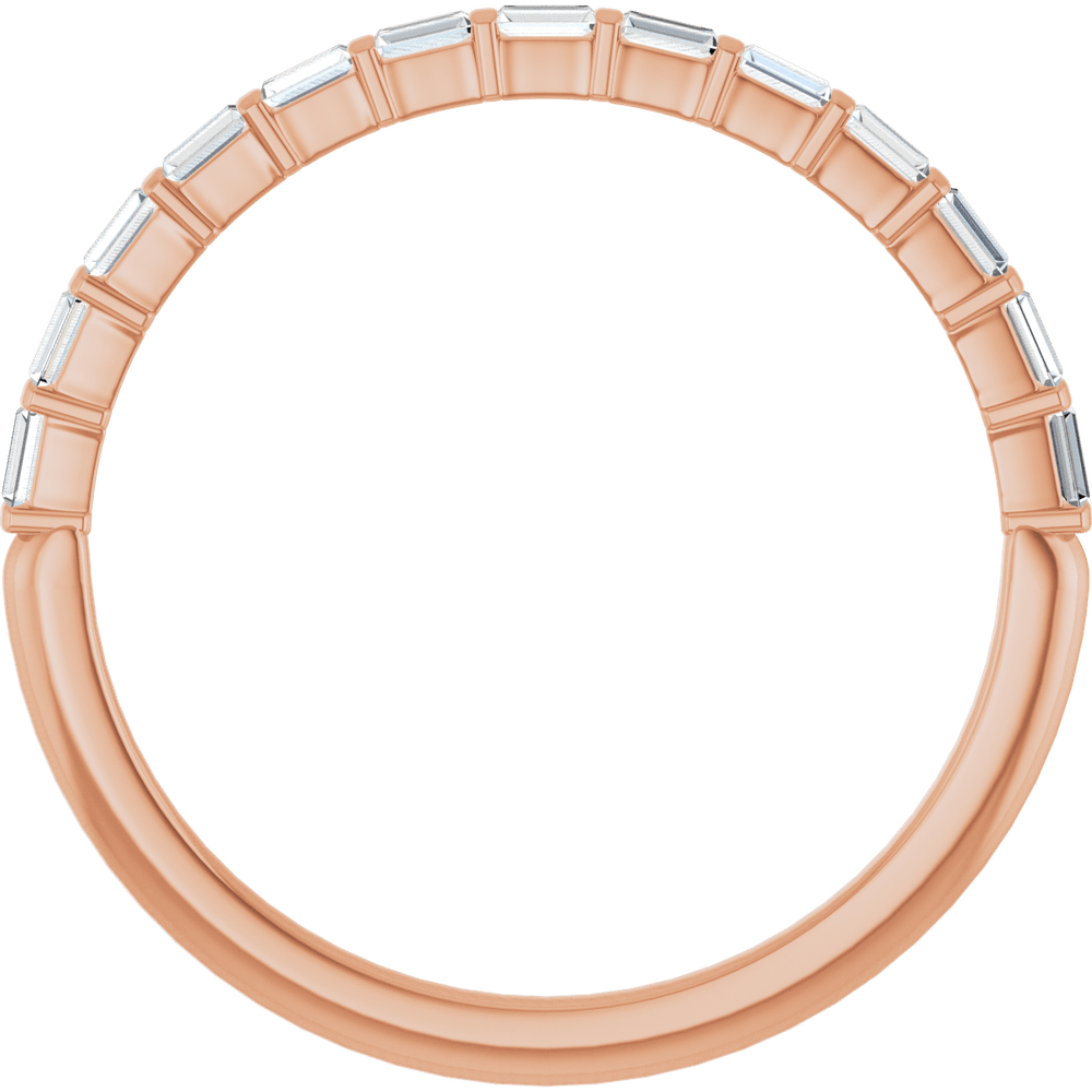 Merritt Baguette Diamond Band - 2 x 1 mm - 14K Rose Gold