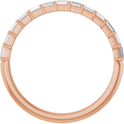 Merritt Baguette Diamond Band - 2 x 1 mm - 14K Rose Gold