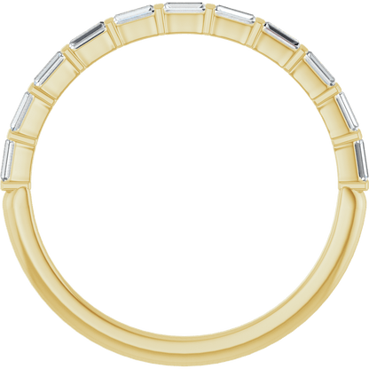 Merritt Baguette Diamond Band - 2.5 x 1 mm - 14K Yellow Gold