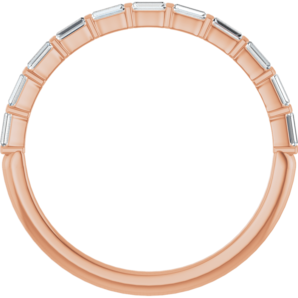Merritt Baguette Diamond Band - 2.5 x 1 mm - 14K Rose Gold