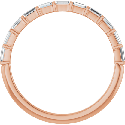 Merritt Baguette Diamond Band - 2.5 x 1 mm - 14K Rose Gold
