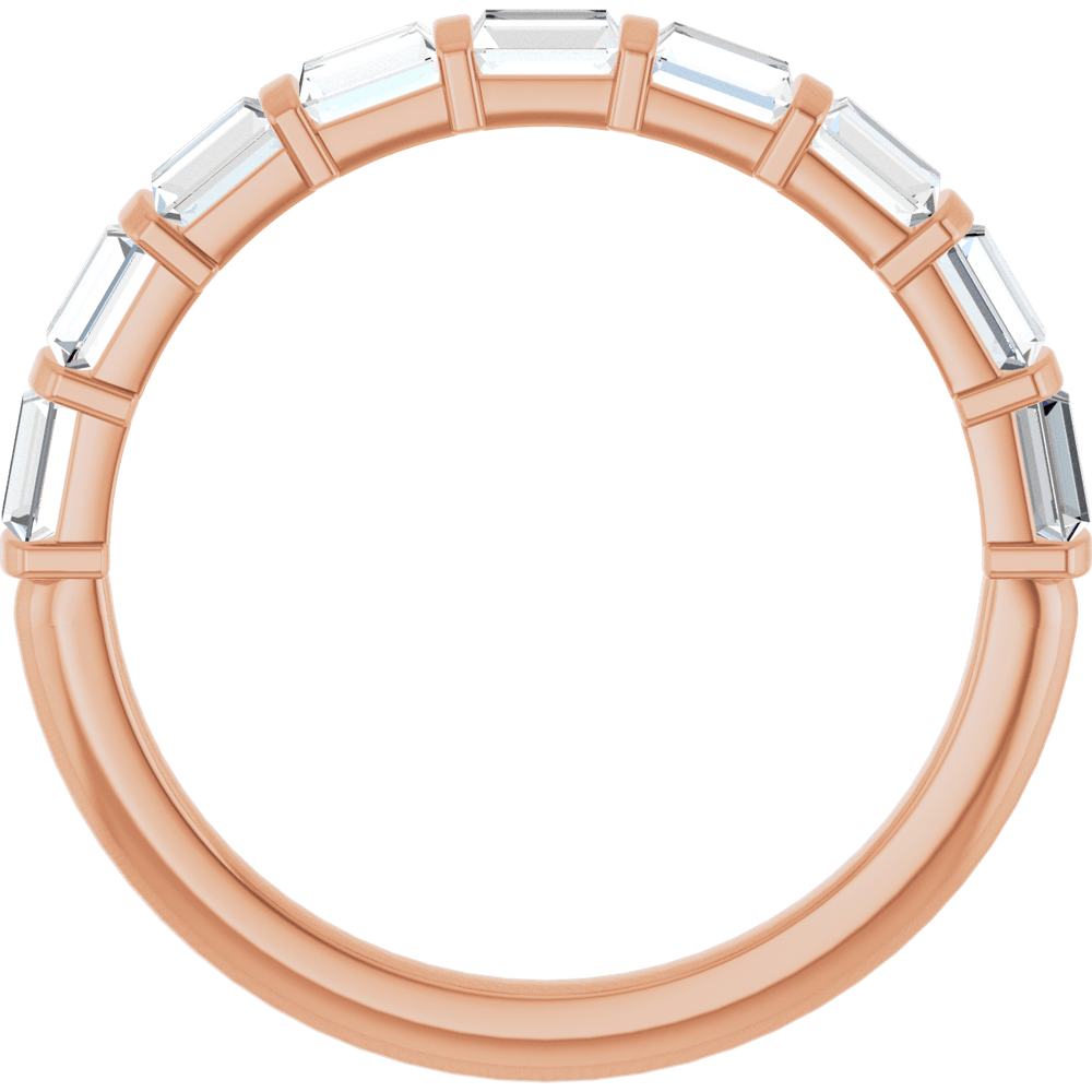 Merritt Baguette Diamond Band - 3 x 2.5 mm - 14K Rose Gold