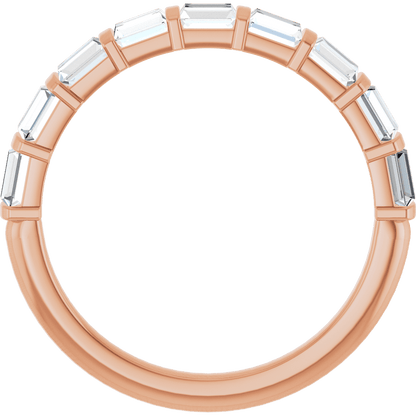 Merritt Baguette Diamond Band - 3 x 2.5 mm - 14K Rose Gold