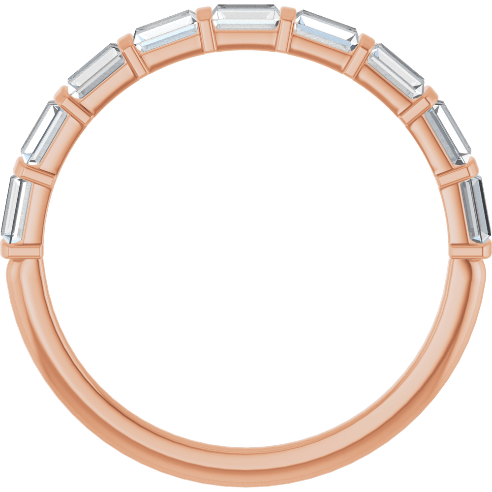 Merritt Baguette Diamond Band - 3 x 2 mm - 14K Rose Gold