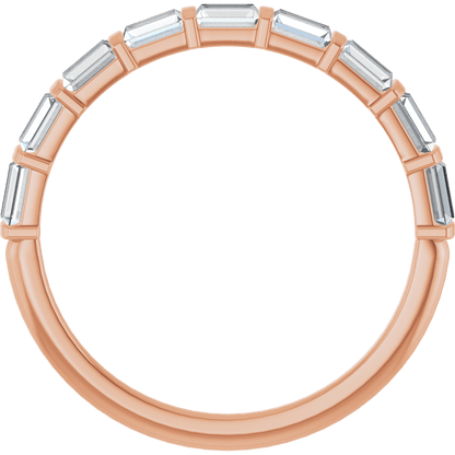 Merritt Baguette Diamond Band - 3 x 2 mm - 14K Rose Gold