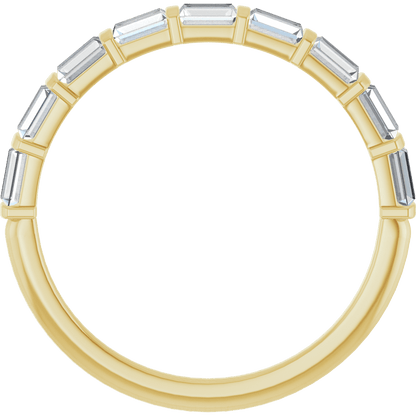 Merritt Baguette Diamond Band - 3 x 2 mm - 14K Yellow Gold