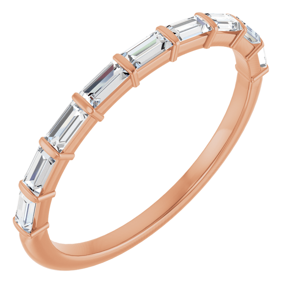 Merritt Baguette Diamond Band - 3 x 1.5 mm - 14K Rose Gold