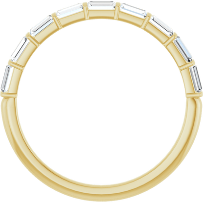 Merritt Baguette Diamond Band - 3 x 1.5 mm - 14K Yellow Gold