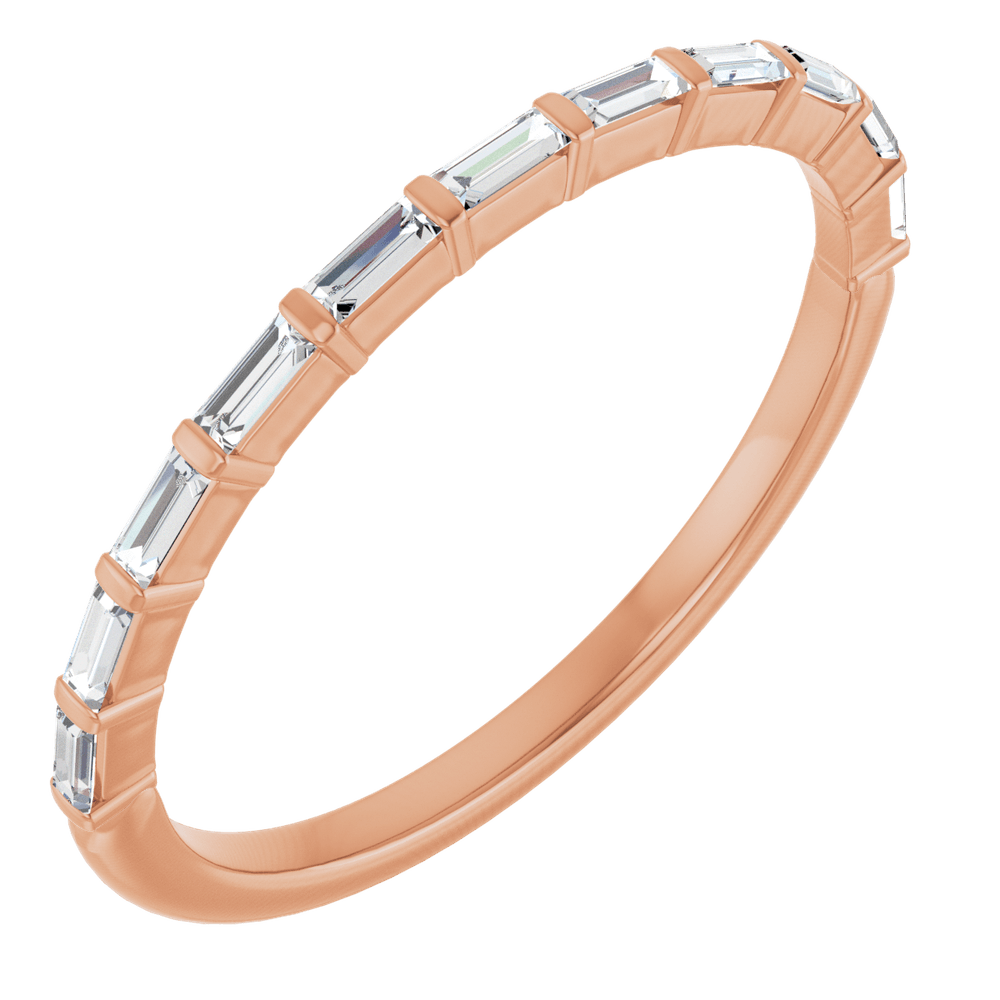 Merritt Baguette Diamond Band - 2.5 x 1 mm - 14K Rose Gold