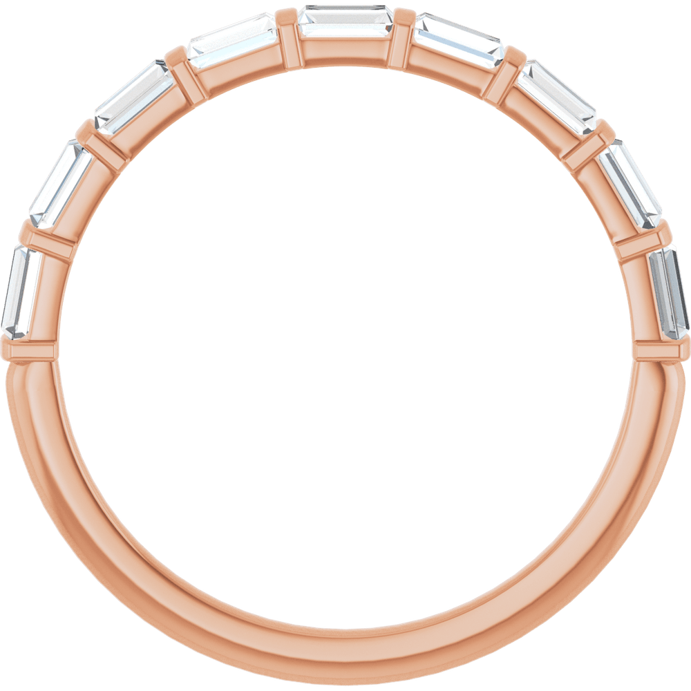 Merritt Baguette Diamond Band - 3 x 1.5 mm - 14K Rose Gold
