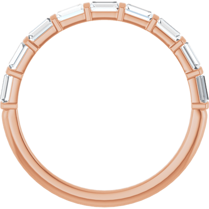 Merritt Baguette Diamond Band - 3 x 1.5 mm - 14K Rose Gold