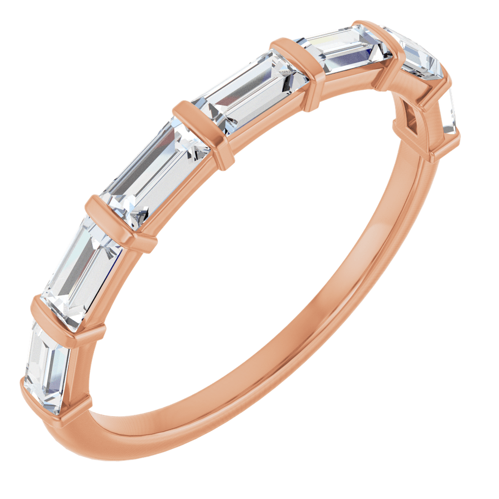Merritt Baguette Diamond Band - 4 x 2 mm - 14K Rose Gold