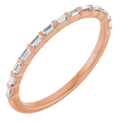 Merritt Baguette Diamond Band - 2 x 1 mm - 14K Rose Gold