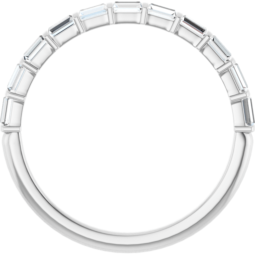 Merritt Baguette Diamond Band - 2.5 x 1.5 mm - 14K White Gold / Platinum