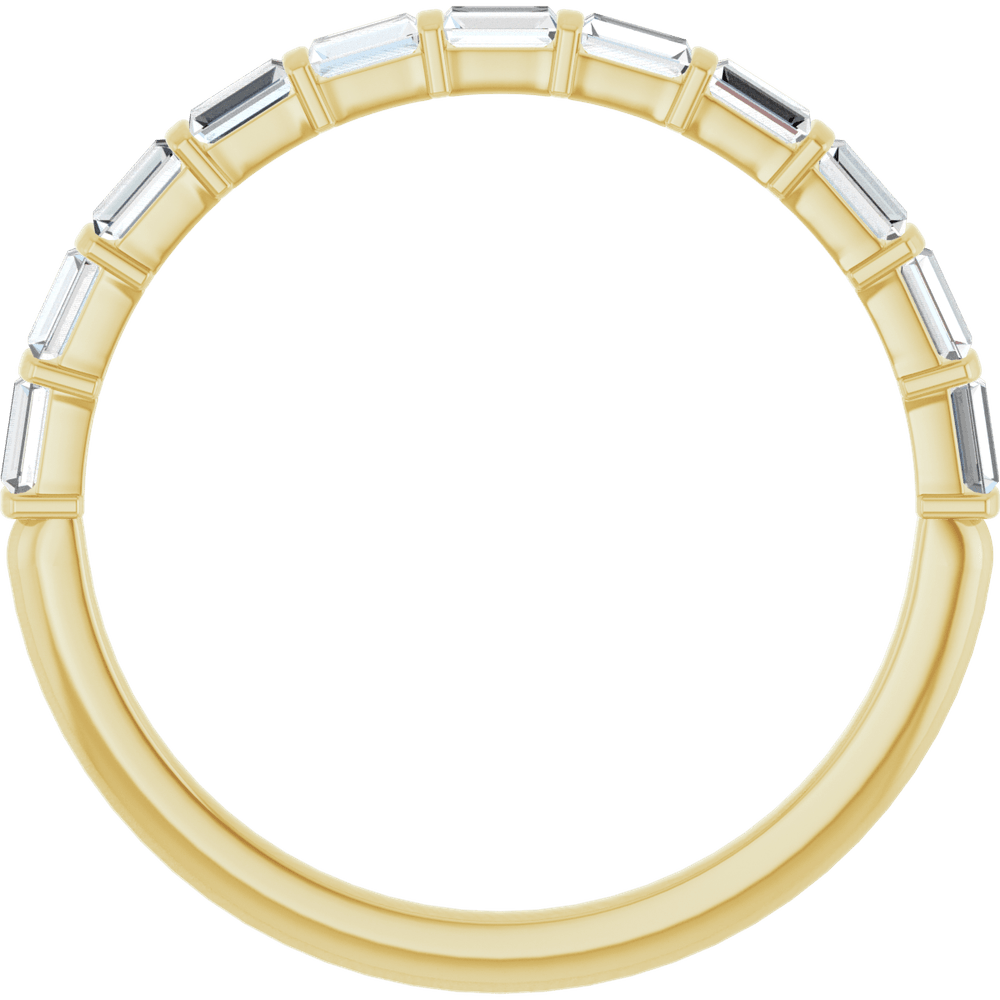 Merritt Baguette Diamond Band - 2.5 x 1.5 mm - 14K Yellow Gold