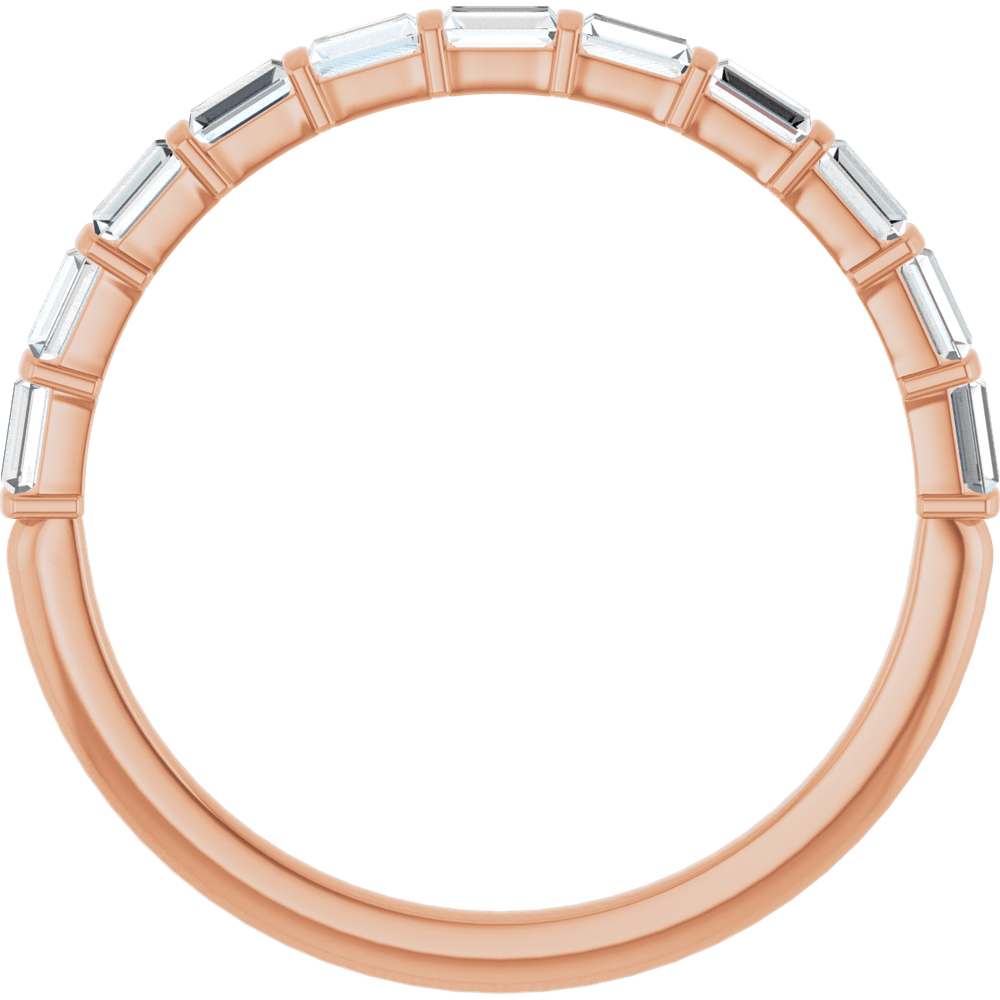 Merritt Baguette Diamond Band - 2.5 x 1.5 mm - 14K Rose Gold