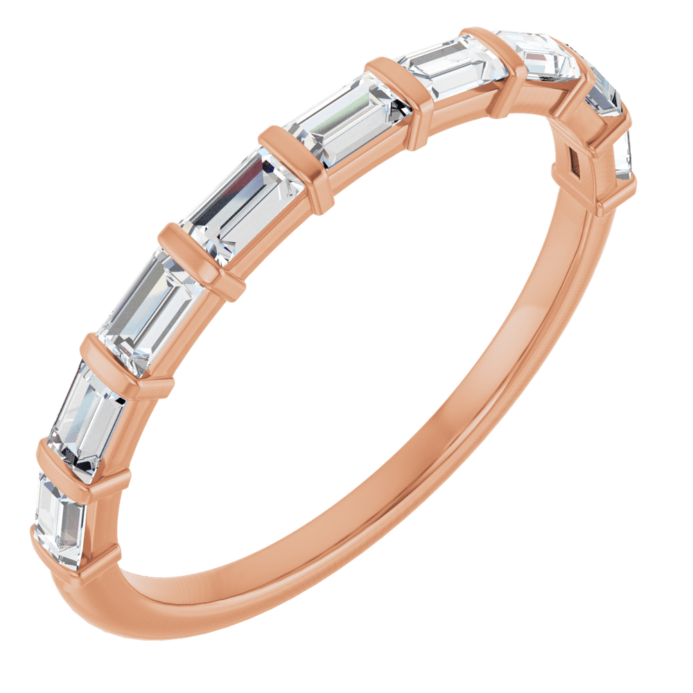 Merritt Baguette Diamond Band - 3 x 1.5 mm - 14K Rose Gold