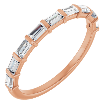 Merritt Baguette Diamond Band - 3 x 1.5 mm - 14K Rose Gold