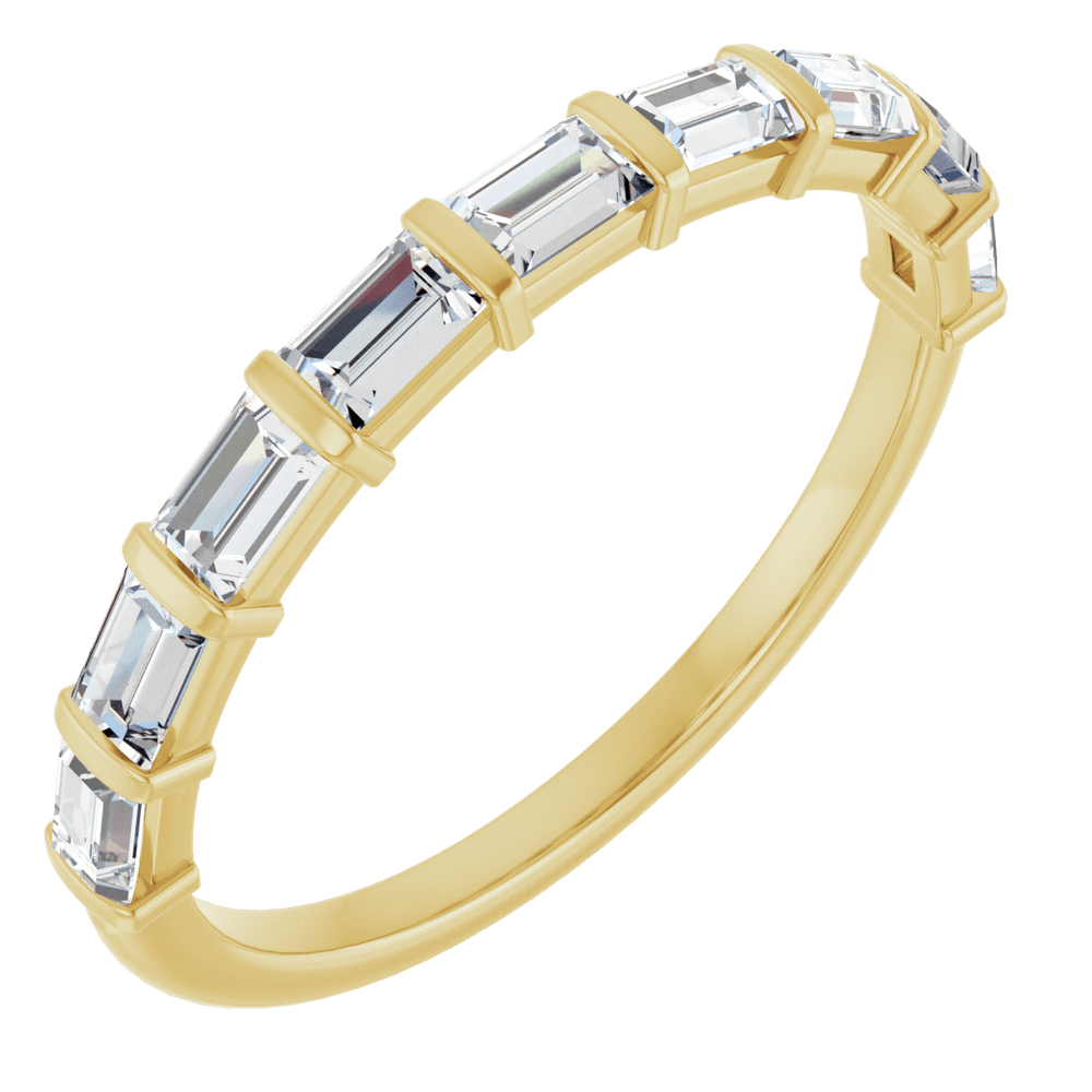 Merritt Baguette Diamond Band - 3 x 2 mm - 14K Yellow Gold