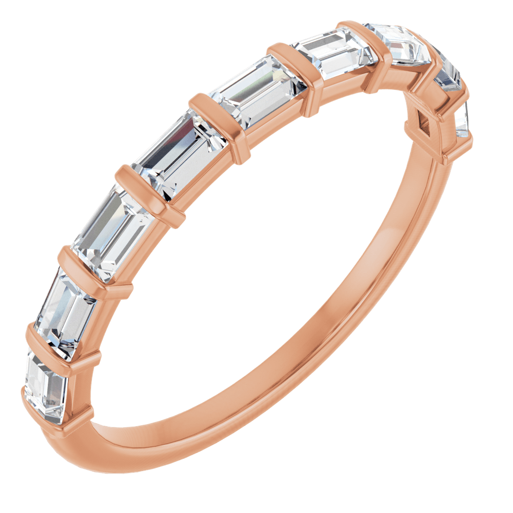 Merritt Baguette Diamond Band - 3 x 2 mm - 14K Rose Gold