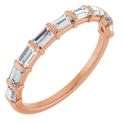 Merritt Baguette Diamond Band - 3 x 2 mm - 14K Rose Gold