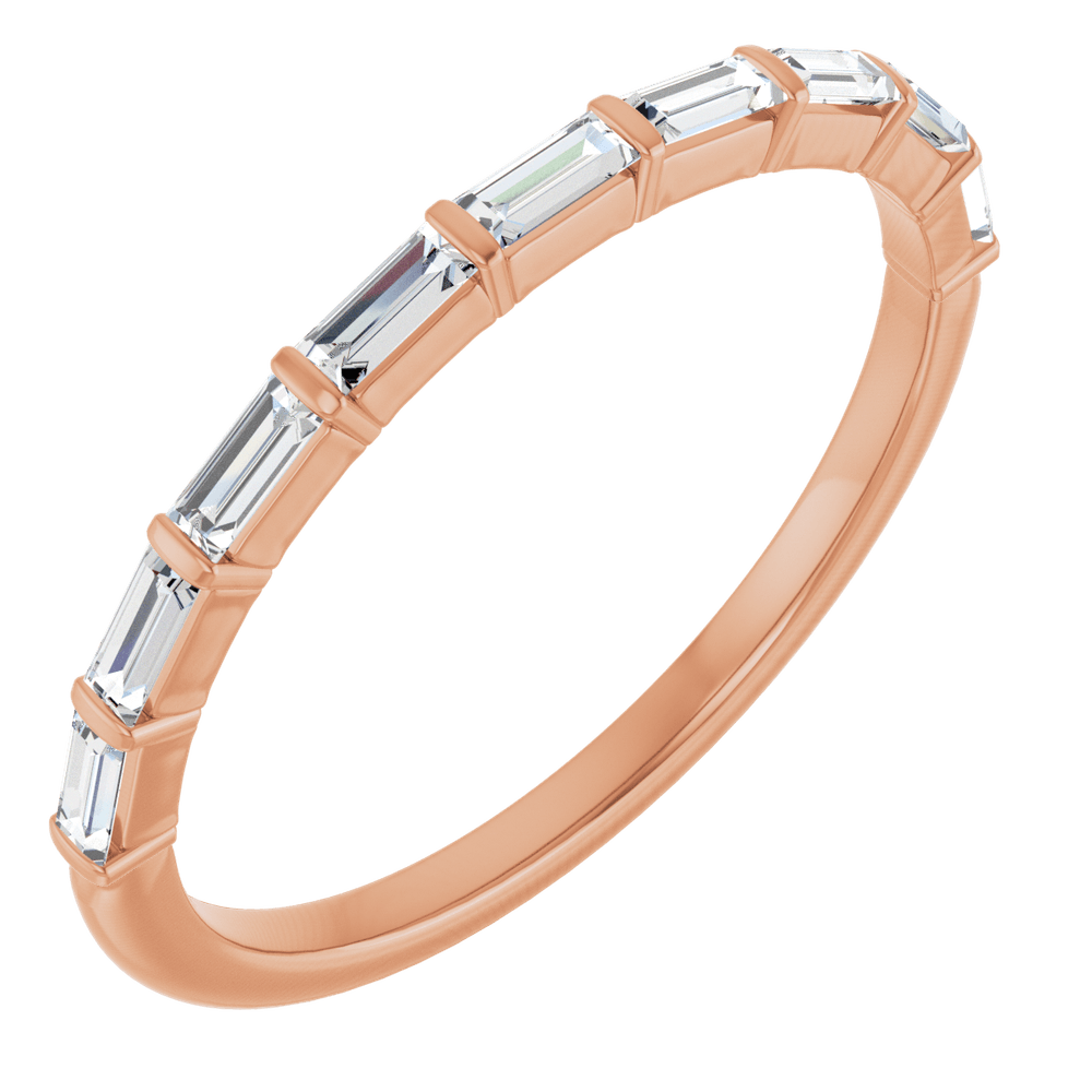 Merritt Baguette Diamond Band - 3 x 1.3 mm - 14K Rose Gold