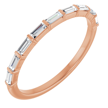 Merritt Baguette Diamond Band - 3 x 1.3 mm - 14K Rose Gold