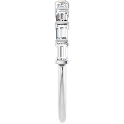 Merritt Baguette Diamond Band - 3 x 2 mm - 14K White Gold / Platinum