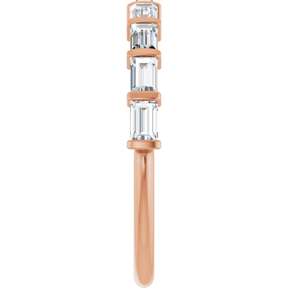 Merritt Baguette Diamond Band - 3 x 2 mm - 14K Rose Gold