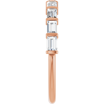 Merritt Baguette Diamond Band - 3 x 2 mm - 14K Rose Gold