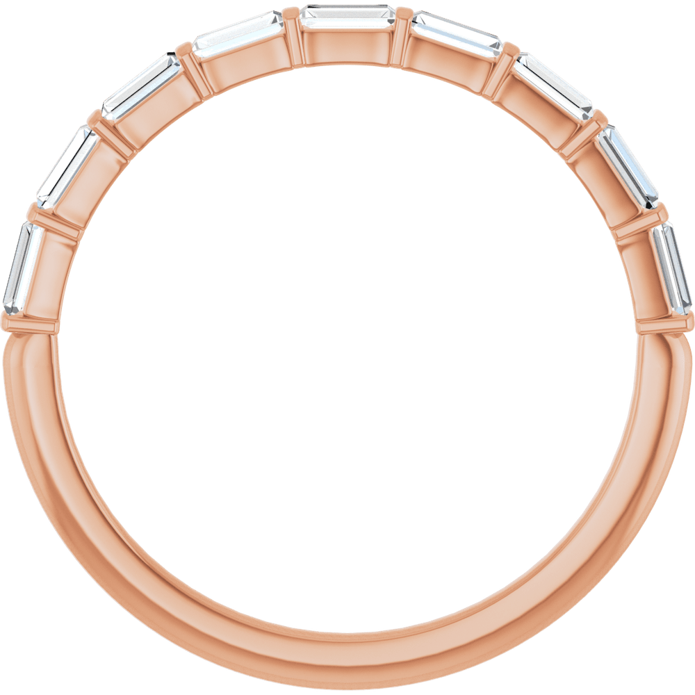 Merritt Baguette Diamond Band - 3 x 1.3 mm - 14K Rose Gold