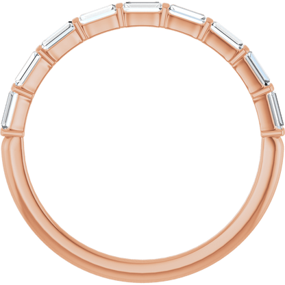 Merritt Baguette Diamond Band - 3 x 1.3 mm - 14K Rose Gold