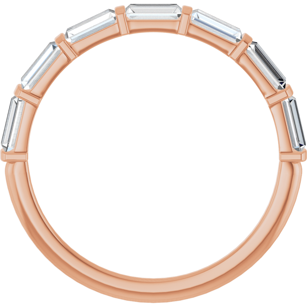 Merritt Baguette Diamond Band - 4 x 2 mm - 14K Rose Gold
