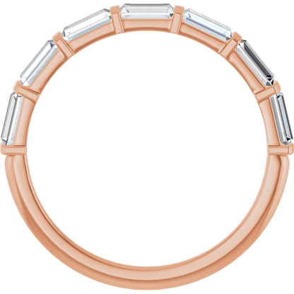 Merritt Baguette Diamond Band - 4 x 2 mm - 14K Rose Gold