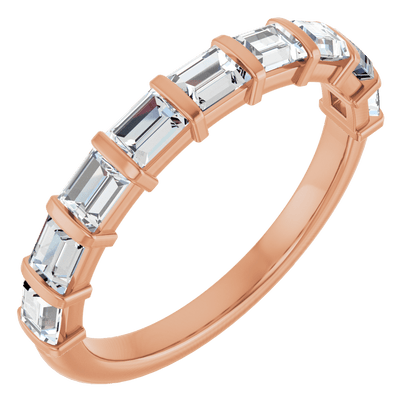 Merritt Baguette Diamond Band - 3 x 2.5 mm - 14K Rose Gold