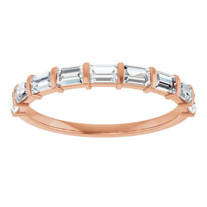 Merritt Baguette Diamond Band - 3 x 2 mm - 14K Rose Gold