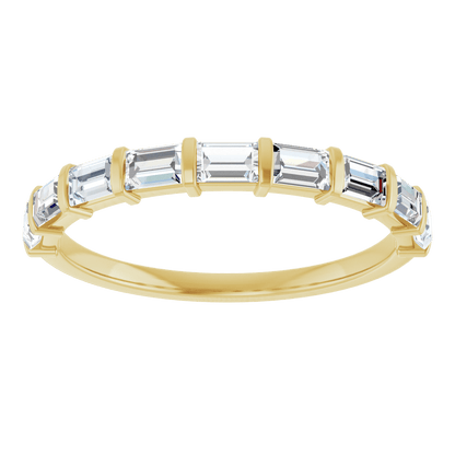 Merritt Baguette Diamond Band - 3 x 2 mm - 14K Yellow Gold