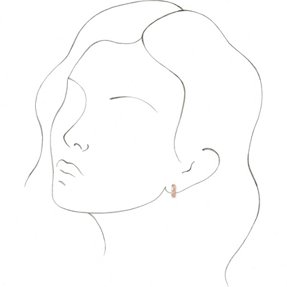 Morris Diamond Hoop Huggies - 14K Rose Gold