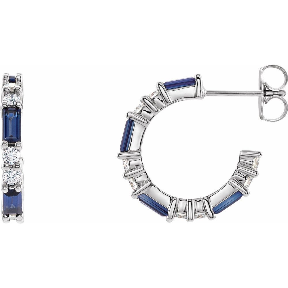 Lola Diamond & Sapphire Hoops