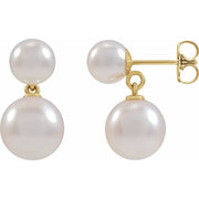 Double Pearl Earrings