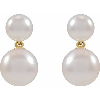 Double Pearl Earrings