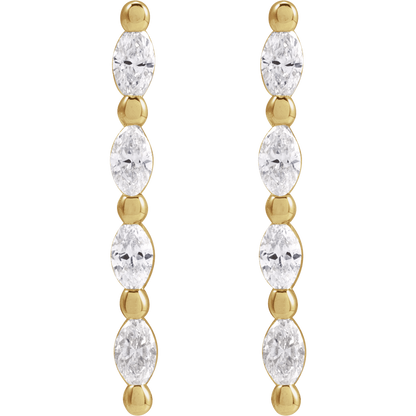 Foster Diamond Bar Earrings