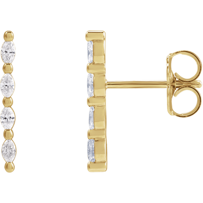 Foster Diamond Bar Earrings