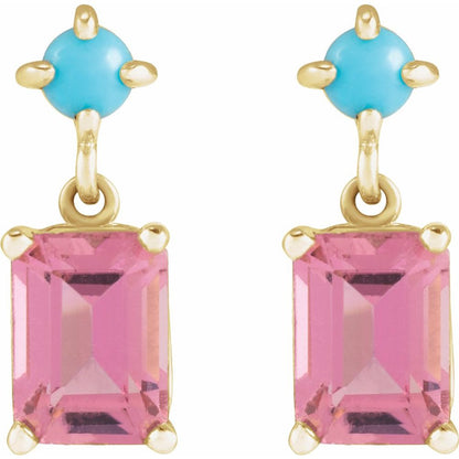 Eloise Drop Gemstone Earrings