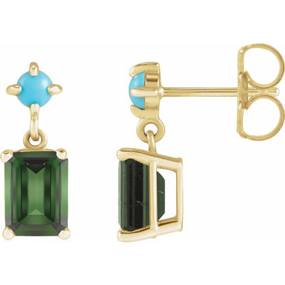 Eloise Drop Gemstone Earrings