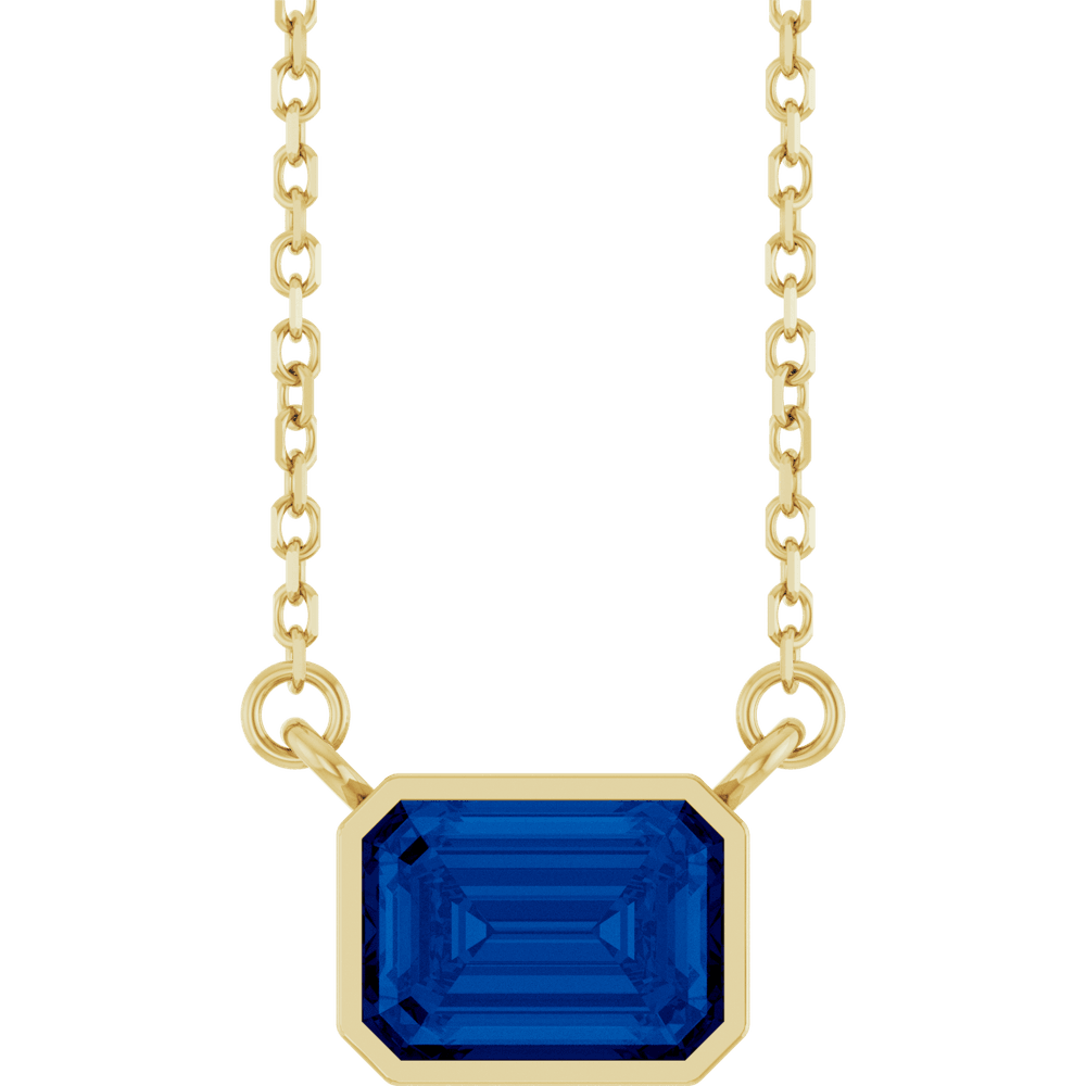 Betty Emerald Bezel Necklace