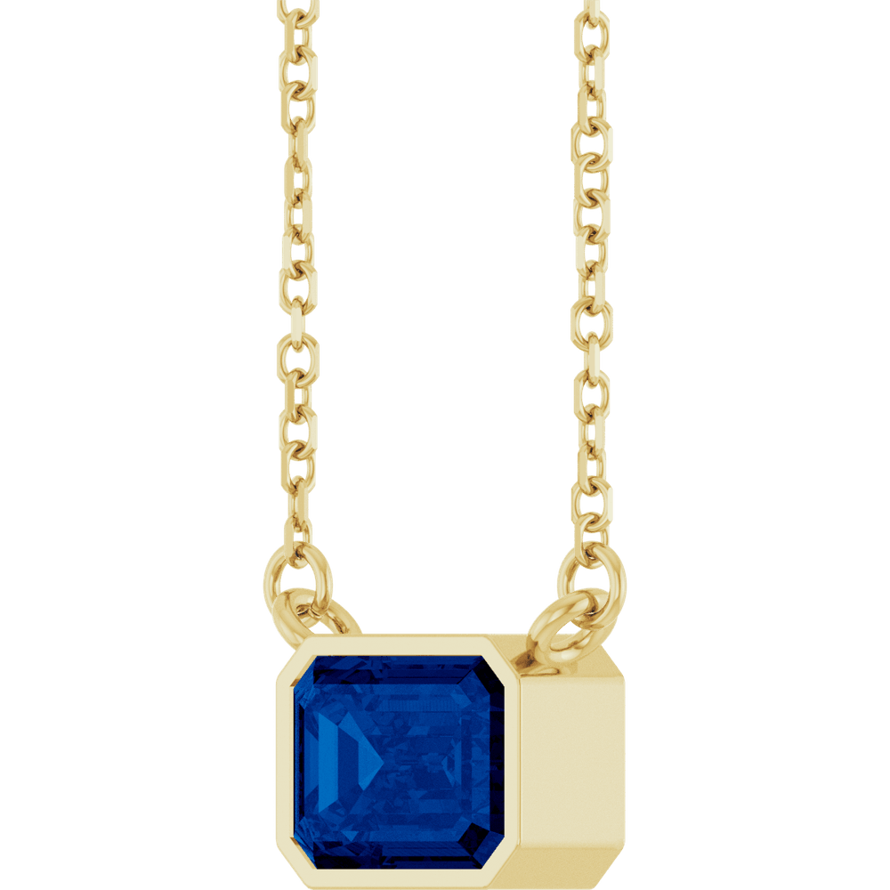 Betty Emerald Bezel Necklace